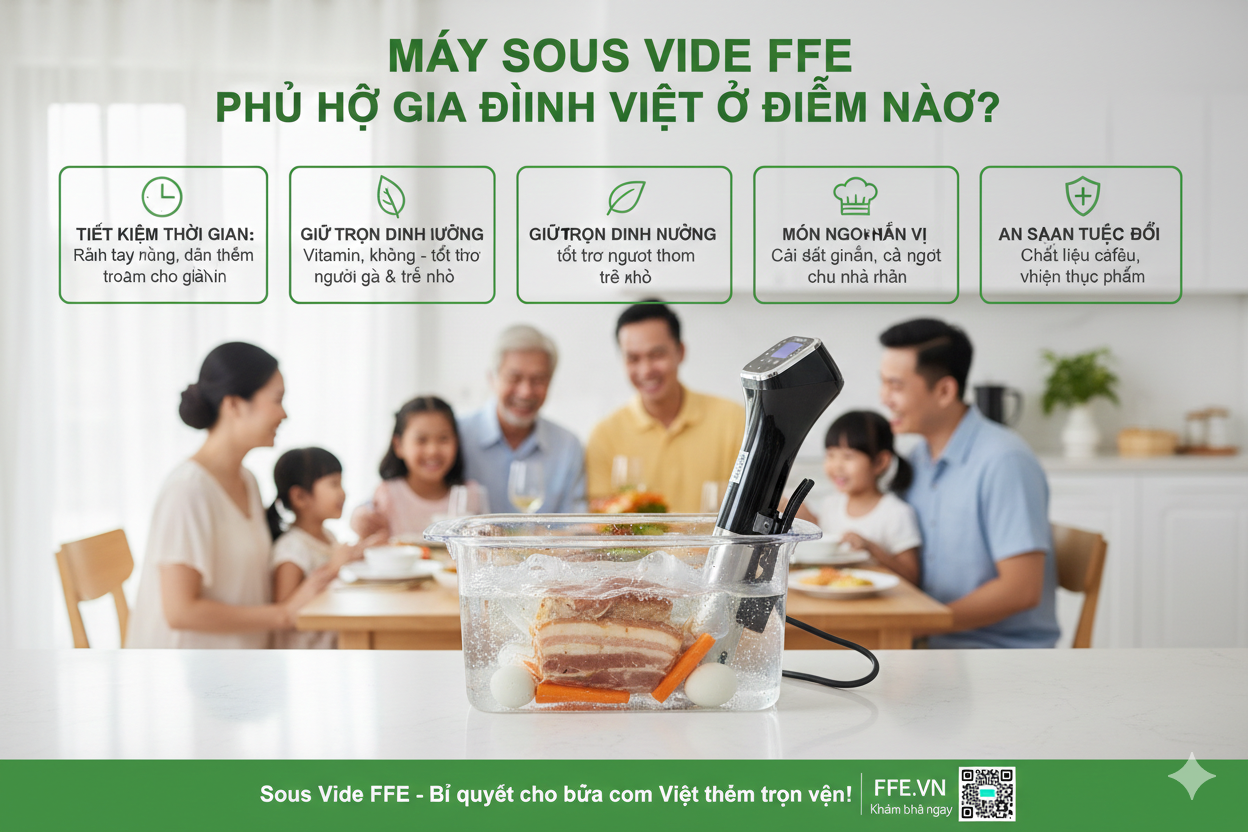 máy sous vide cho gia đình Việt