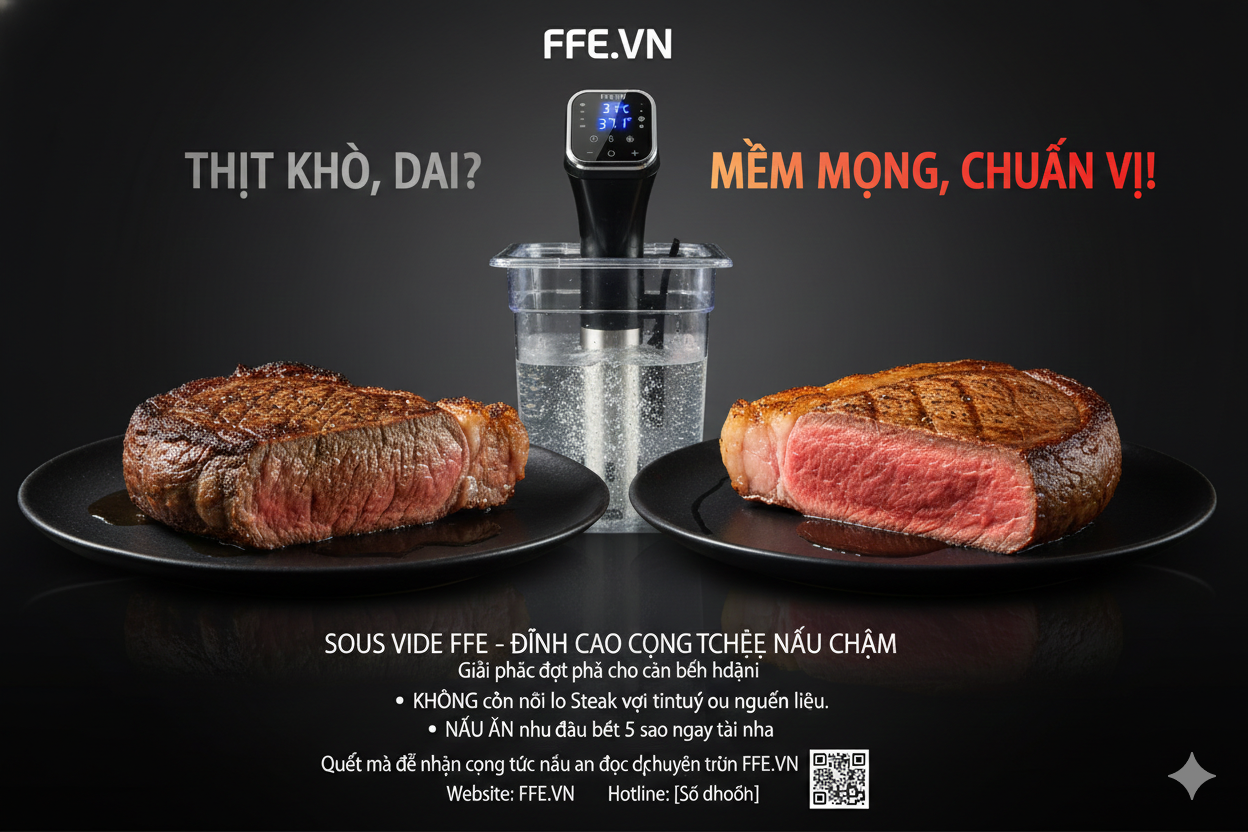 thịt mềm mọng khi nấu sous vide